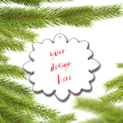 Ceramic Snow Flake Ornament