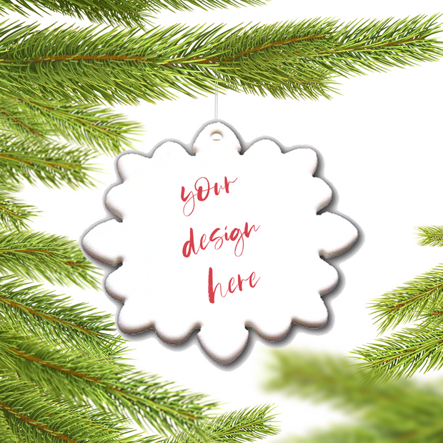 Ceramic Snow Flake Ornament
